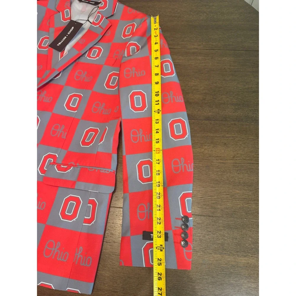 Tellum + Chop Ohio State Suit 42 Jacket 38x36 Pants Game Day Tailgate NWT